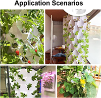 Tour hydroponique à 36/42/48 trous, jardinière verticale à 6/7/8 niveaux, système de culture sans sol à circulation automatique pour plantes d'intérieur et d'extérieur