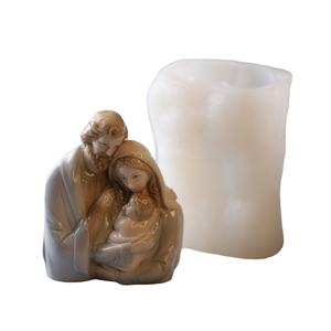 Early Riser Jésus Moule Sainte Famille Figurine DIY Aromathérapie Bougie Silicone Moule-Résine Décorative Plâtre Art Moules - Product Image 5