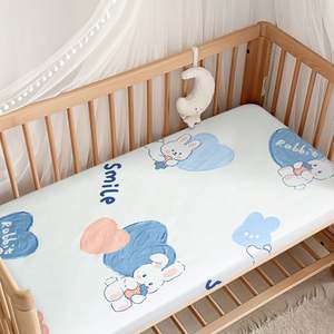 Soft Breathable Fitted <b>Crib</b> <b>Sheets</b> for Baby Toddler Stretchy Portable Playard Liners Kids' Bedding - Product Image 2