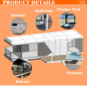 <span class=keywords><strong>Casa</strong></span> Prefabricada Moderna Tipo Cápsula Espacial, <span class=keywords><strong>Casa</strong></span> Modular Pequeña Amueblada con Sistema Inteligente para Espacios <span class=keywords><strong>de</strong></span> Vivienda Móviles <span class=keywords><strong>en</strong></span> Resorts - Product Image 4