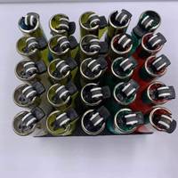 Briquet à flamme à gaz mince personnalisable corps en plastique de cinq couleurs briquet à silex de cinq couleurs pour l'usage de la cigarette
