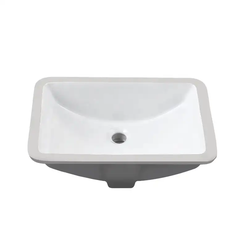 Lavabo de salle de bains en marbre, certifié CUPC, design blanc bon marché, en céramique