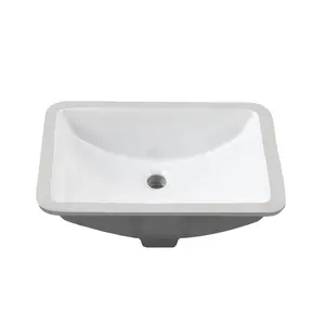 Lavabo de salle de bains en marbre, certifié CUPC, design blanc bon marché, en céramique