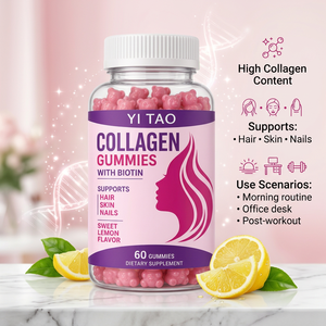 Gummies de collagène à haute teneur avec biotine pour la santé des cheveux, de la peau et des ongles – Complément alimentaire beauté – OEM/ODM – Faible MOQ 50 pièces - Product Image 2