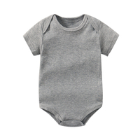 Baju Terusan Bayi Rajut Katun Pendek Lengan Pendek 95% Warna-Warni yang Dapat Disesuaikan