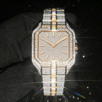 Montres personnalisées plaquées or rose 18 carats avec diamants pour hommes, montres mécaniques automatiques de luxe Hip Hop Iced Out VVS1 Moissanite