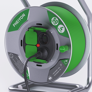 Enrouleur de câble électrique robuste Pheiyon <span class=keywords><strong>50M</strong></span> 16A 4 prises GS CE Schuko avec support en fer pour usage professionnel et commercial intensif IP44 - Product Image 3