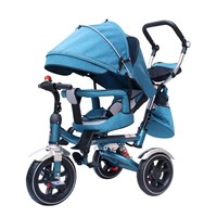 Vente en gros de tricycles pliables pour enfants Agape BT-8599 4-en-1 avec cadre en acier, poussette pour bébé, roues en titane, certifiées EN71/CE