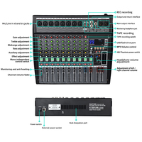 Mixer Audio Profesional USB 99 Efek DSP 8 Kanal Konsol Pencampur Suara Live Karaoke Buatan Sendiri