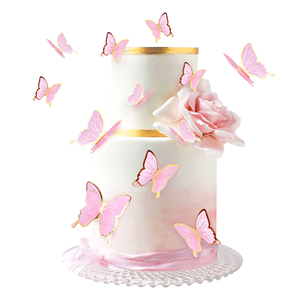 Décoration de gâteau papillon coloré en papier, meilleur prix, pour fête, dessert, baby shower, fournitures de pâtisserie - Product Image 1