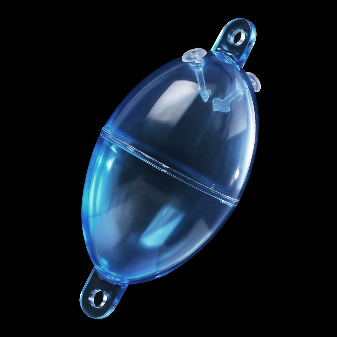 Sin aro, azul transparente, 95 mm