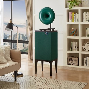 Caixa de Som Gramofônica Moderna de Luxo com Tela de Exibição e Controle Remoto para Sala de Estar C-H2 Estéreo Retro de Canal Duplo - Product Image 1
