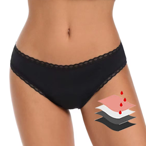 Culottes menstruelles super absorbantes à 4 couches pour femmes, sous-vêtements de protection contre les fuites pour jeunes filles et femmes, marque privée - Product Image 1