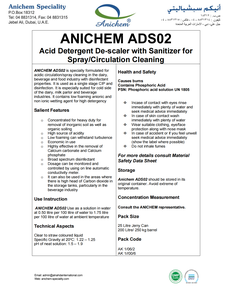 Heavy Duty Inorganic Soil Remover ANICHEM ADS02 - Effective Against <b>Calcium</b> Carbonate & Phosphate - Product Image 5