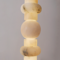 Lampe sur pied moderne en marbre espagnol pour intérieur, salon, chambre, décoration de luxe, coin canapé, hôtel, lumière sur pied en albâtre