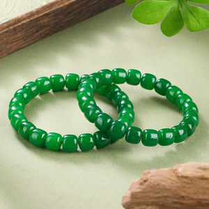 Pulsera de Jade Hetian Verde de Alta Imitación de 8mm, Diferentes Estilos, Pulseras para Mujer, Brazaletes para Hombre <span class=keywords><strong>y</strong></span> Mujer, Regalo - Product Image 3