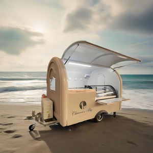 รถพ่วงขายอาหารเคลื่อนที่แบบใหม่ ดีไซน์พับได้กะทัดรัด ผลิตจากสแตนเลส ทนทานต่อการเกิดสนิม สะดวกต่อการขนส่ง - Product Image 1