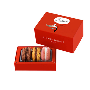 Bán buôn tùy chỉnh <span class=keywords><strong>Macaron</strong></span> kẹo cupcake hộp cho các doanh nghiệp nhỏ lớp phủ UV Matt Cán dập nổi làm vật liệu tái chế - Product Image 1