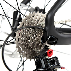 Vélo de route gravel à disque hydraulique intégral à montage plat 700C, cadre en fibre de carbone à absorption des chocs, vélo de course pour adultes, 24 vitesses RS - Product Image 4