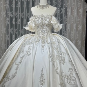 Wx114 Wedding Dresses Bridal Ball Gowns Luxury Design Lace Sparkly Rhinestones For Brides Customize Size Jancember - Product Image 6