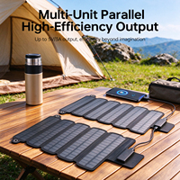 Chargeur solaire portable avec sortie USB pour le camping en plein air, les voyages et les situations d'urgence
