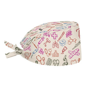 Cuffie Chirurgiche Premium in Raso con Foro per Coda di Cavallo e Laccio Regolabile per Donne nel Settore Medico e Dentistico - Product Image 4