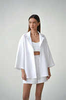Mode Streetwear costumes d'entraînement femmes vêtements personnalisé coton lin chemises et shorts ensembles femmes robe costumes tissé Midi printemps