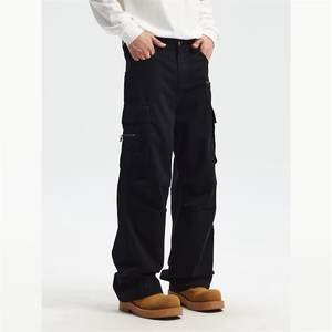 Pantalones Largos Casuales de Pierna Ancha, Estilo Retro, Funcionales, Holgados, con Múltiples Bolsillos, Lavados, Resistentes, para Hombre y Mujer, Estilo Americano - Product Image 3