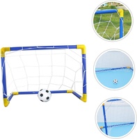 Set gawang sepak bola Mini portabel anak, perlengkapan latihan sepak bola lipat cepat