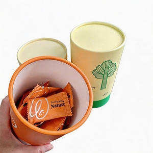 Cajas de Cartón Redondas Ecológicas Personalizadas para Suplementos de Salud, Empaquetado de Cilindros para Comestibles, Tubos de Papel Kraft para Gomitas - Product Image 5