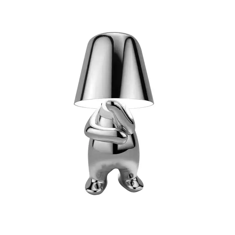 Populaire Lumière De Luxe Salon Chambre Étude Lampe De Table Ruban Petit Homme Dimmable Lampes De Table De Chevet