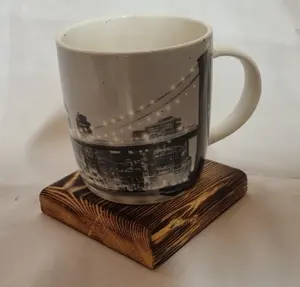 Sous-verres en bois résistants aux rayures Artisanat de haute qualité Étanche à la chaleur Parfait pour les tasses à café Tasses à thé et verres - Product Image 4