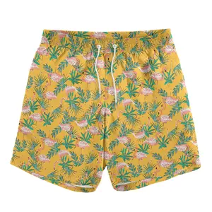 2024 Zomer Heren Badmode Snel Droog Strand Heren Shorts Voor Heren Zwembroek Zwemboard Shorts Hawaiian Flamingo Short ST-ANM01