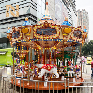 Funfair thu hút vui vẻ đi vòng ngựa công viên giải trí thiết bị 16 chỗ băng chuyền châu Âu cưỡi cho trẻ em - Product Image 6