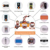 Robotstorm 12 en 1, Kit de Robótica STEM con Codificación AI, Controlador ELF y Batería 18650 para Escuelas, 12+ Atmega328p