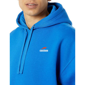 Sweat-shirt à capuche personnalisé 100% coton pour <span class=keywords><strong>homme</strong></span>, Essentials, coupe ample, avec logo imprimé à l'écran - Product Image 4
