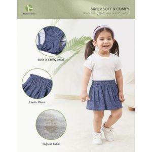 Falda plisada BambooBud para bebés con cubrepañal de algodón y fibra de bambú transpirable, de 3 a 24 meses - Product Image 2