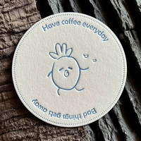 Sous-verres en papier gaufré, épais, absorbants et réutilisables, personnalisés pour la maison et le bar, sous-verres ronds décoratifs