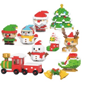 Weihnachts-Baustein-Geschenkset Weihnachtsmann Baum Zug Schneemann ABS Konstruktionsspielzeug Lehrreiches DIY-<span class=keywords><strong>Puzzle</strong></span> Ab 14 Jahren - Product Image 5