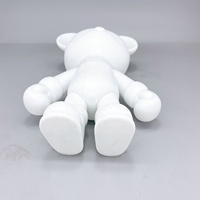Tiktok Offre Spéciale Violent Fluide Ours 21cm Blanc Peinture Art Fluide Ours DIY Poupée Modèle Jouet pour Enfants et Adultes