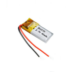 3.7V 40Mah 301020 Lipo Li-Ion Batterij Lp301020 Lithium Polymeer Batterie - Product Image 1