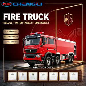 Camion de lutte contre l'incendie Sinotruk Howo 8x4 25 tonnes à eau et mousse avec réservoir d'eau de 21000L et réservoir de mousse de 4000L, véhicule de secours d'urgence - Product Image 1