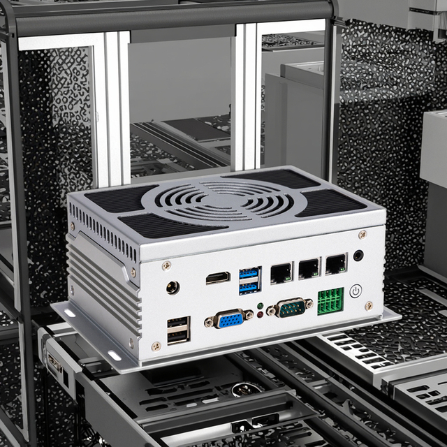 Industrial Mini Box PC Fanless VGA Intel Core I3/I5/I7 4G GPIO RS232/RS485 Dual LAN Aluminum Wide 7th/8th/10th 8GB J1900 Stock