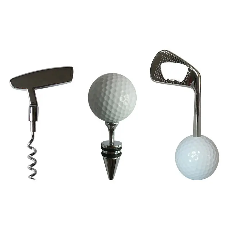 4 In 1 Golf Vormige Kurkentrekker Rode Wijn Bier Flesopener Kurk Opener Club Bar Keuken Tool Set