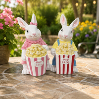 Statue de lapin en résine pour le printemps et Pâques, parfaite pour la décoration de jardin
