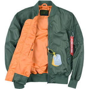 Jaket Musim Dingin Tebal Anti Angin Anti Air Custom Logo Jaket Bomber Pria Jaket Penerbang - Product Image 2