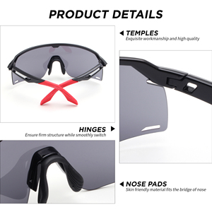 Gafas de Sol Deportivas con Marco TR90 de Fabricación Premium en China, <span class=keywords><strong>Lentes</strong></span> Oscuras, Logotipo Personalizado, Gafas <span class=keywords><strong>para</strong></span> Correr - Product Image 3