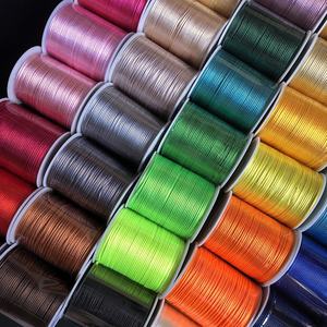 Cordoncino in Nylon Colorato da 1mm Filo di Seta Satinato per Braccialetti <span class=keywords><strong>Shamballa</strong></span> Intrecciati Nodo Cinese Creazione di Gioielli e Perline Intrecciate - Product Image 2
