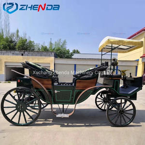 Carruaje Retro clásico para Parque, <span class=keywords><strong>caballo</strong></span> de turismo romántico, color negro, para viajes de boda - Product Image 2