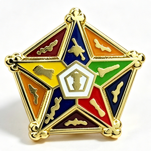 Pin de Solapa Personalizado de Aleación de Zinc con Esmalte Duro y Baño de Oro UV, con Símbolo Religioso en Forma de Estrella, Ideal para Graduaciones, Aniversarios, Clubes o como Regalo de Recuerdo - Product Image 4